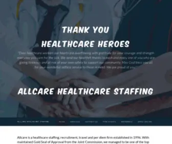 Allcarenursing.com(Allcare Healthcare Staffing) Screenshot