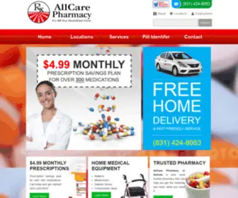 Allcarerx.net(Allcare RX) Screenshot