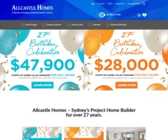 Allcastlehomes.com.au(New Home Builder in Sydney & South Coast) Screenshot