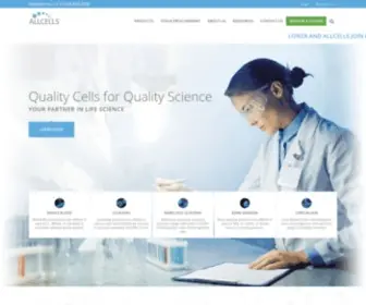 Allcells.com(AllCells®) Screenshot