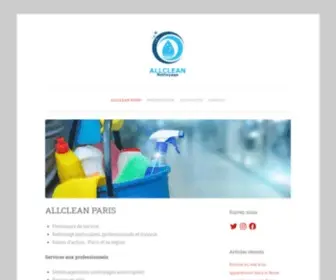 Allcleanparis.fr(Entreprise de nettoyage) Screenshot