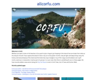 Allcorfu.com(Corfu Information and Corfu Holiday Accommodation Guide) Screenshot