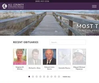 Allcounty.com(All County Funeral Home & Crematory) Screenshot