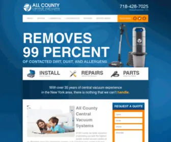 Allcountyvac.com(All County Central Vacuum Systems) Screenshot