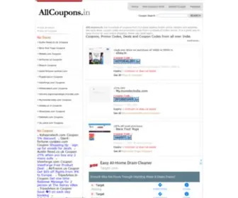 Allcoupons.in(Coupon Codes and Online Shopping Discounts) Screenshot