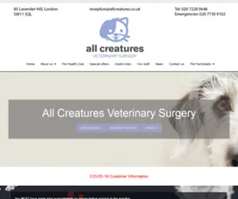 Allcreatures.co.uk(All Creatures Veterinary Surgery) Screenshot