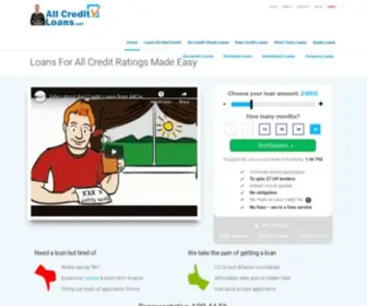 Allcreditloans.net(Loans Made Easy For All Credit Ratings) Screenshot