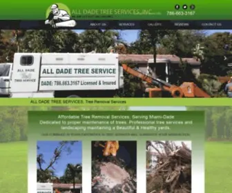 Alldadetreeservices.com(Tree Removal Services & Tree Trimming Miami) Screenshot