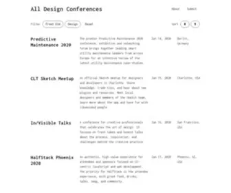 Alldesignconferences.com(All Design Conferences) Screenshot