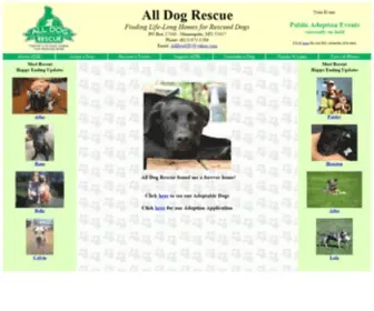 Alldogmn.org(All Dog Rescue) Screenshot