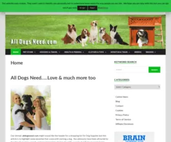 Alldogsneed.com(All Dogs Need) Screenshot