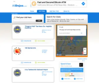 Alldojos.com(Martial Arts clubs in New York) Screenshot