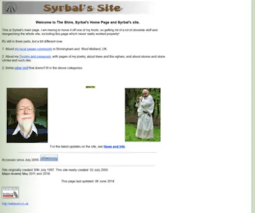 Alldruid.co.uk(Syrbal''s site) Screenshot