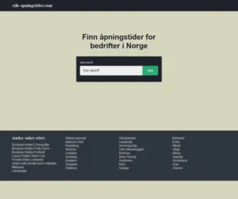 Alle-Apningstider.com(Åpningstider) Screenshot