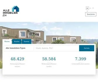 Alle-Immobilien.ch(Wohnungssuche oder Haus kaufen in der Schweiz) Screenshot