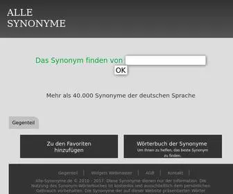 Alle-Synonyme.de(Alle Synonyme) Screenshot