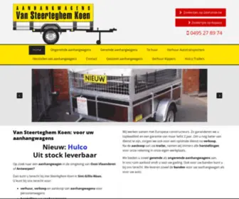 Alleaanhangwagens.be(Aanhangwagens, geremd, ongeremd, verhuur, verkoop, aankoop, herstelling, technische keuring, Sint-Gillis-Waas, Oost-Vlaanderen, Antwerpen, banden) Screenshot