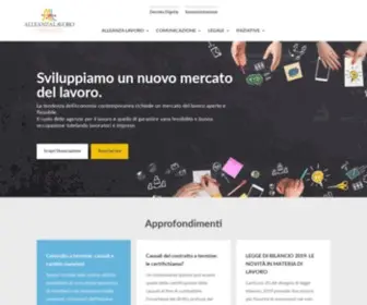 Alleanzalavoro.org(Un nuovo patto tra il lavoratore e il mercato del lavoro) Screenshot