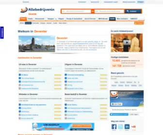 AllebedrijVenindeventer.nl(Reviews en advertenties over bedrijven uit Deventer) Screenshot