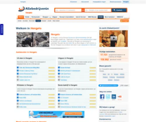 AllebedrijVeninhengelo.nl(Reviews en advertenties over bedrijven uit Hengelo) Screenshot
