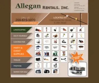 Alleganrentals.com(Allegan Rentals supplies rentals for) Screenshot