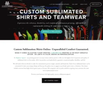 Alleghenyapparel.com(Custom Sublimation Shirts) Screenshot