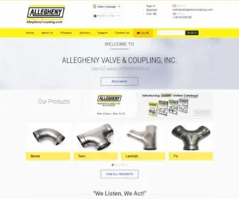 Alleghenycoupling.com(Allegheny Valve & Coupling) Screenshot