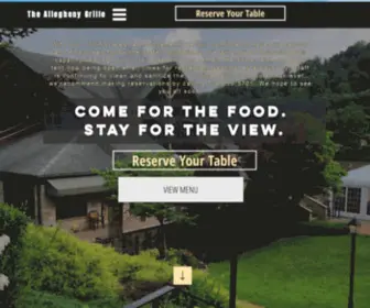 Alleghenygrille.com(Foxburg PA) Screenshot