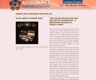 Allegiancemusical.com(Order the Allegiance DVD Box Set) Screenshot