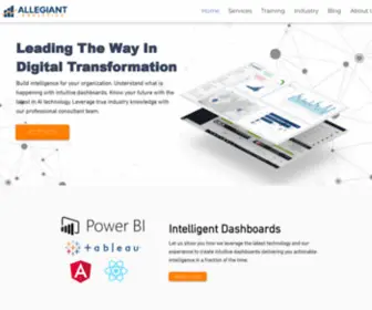 Allegiantanalytics.com(Allegiant Analytics builds intelligence for your organization. Understand what) Screenshot