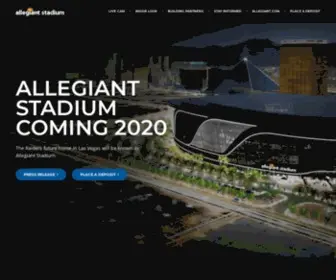 Allegiantstadium.com(Allegiant Stadium) Screenshot