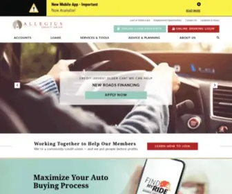 Allegius.org(Allegius Credit Union) Screenshot