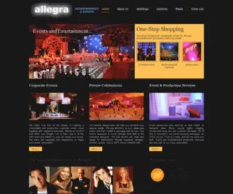 Allegraentertainment.com(Allegra Entertainment & Events) Screenshot