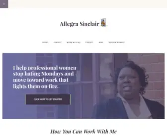 Allegrasinclair.com(Allegra Sinclair Life Coach) Screenshot