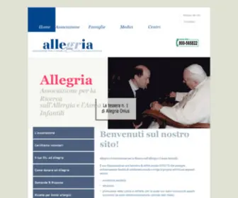 Allegriallergia.org(Associazione per la Ricerca sull'Allergia e l'Asma Infantili) Screenshot