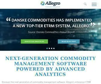 Allegrodev.com(Power Trading Excellence with Allegro ETRM Solution) Screenshot