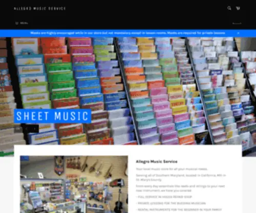 Allegromusicservice.com(Allegro Music Service) Screenshot