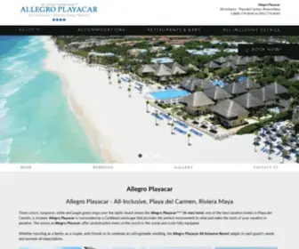 Allegroplayacar.com(Riviera Maya) Screenshot