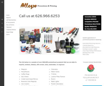 Allegropromotions.com(Allegro Promotions & Printing) Screenshot