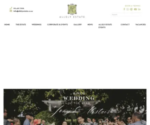 Allelyestate.co.nz(Allely Estate Wedding and Event Venue in Kumeu) Screenshot