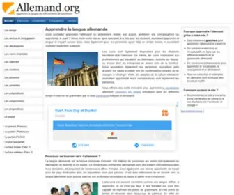 Allemand.org(Grammaire, exercices et vocabulaire en ligne) Screenshot