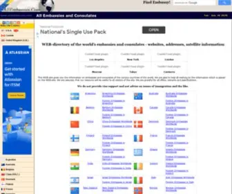 Allembassies.com(WEB-directory of the world's embassies and consulates) Screenshot