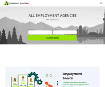 Allemploymentagencies.com(All employment agencies/USA/Canada) Screenshot
