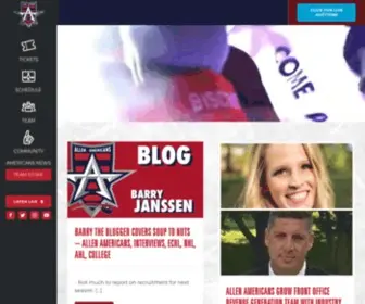 Allenamericans.com(Allen Americans Professional Hockey Official Website) Screenshot