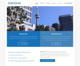 Allenandallen.ca(Experienced legal services in Toronto since 1985) Screenshot