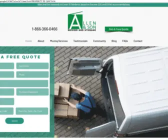 Allenandsonmoving.com(Allen and Son Moving and Storage) Screenshot