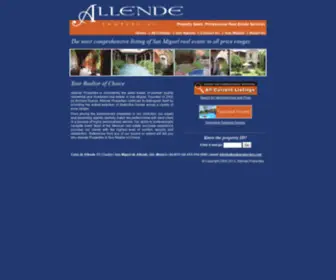 Allendeproperties.com(San Miguel Real Estate) Screenshot