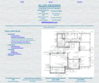 Allendesigns.com(Allen Designs Consulting Structural Engineers) Screenshot