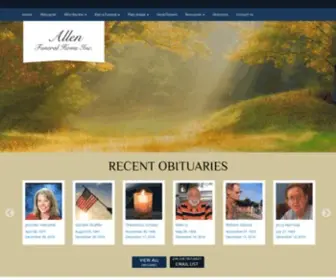 Allenfuneral.com(ALLEN FUNERAL HOME INC) Screenshot