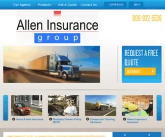 Allenins.com(Home, Auto, Commercial Trucking Insurance) Screenshot